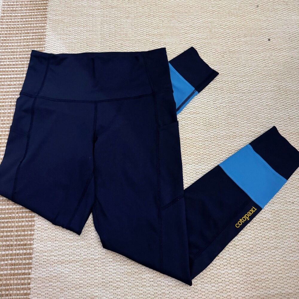 Cotopaxi Cerro Travel Tight Women's M Blue High-Rise Colorblock Leggings